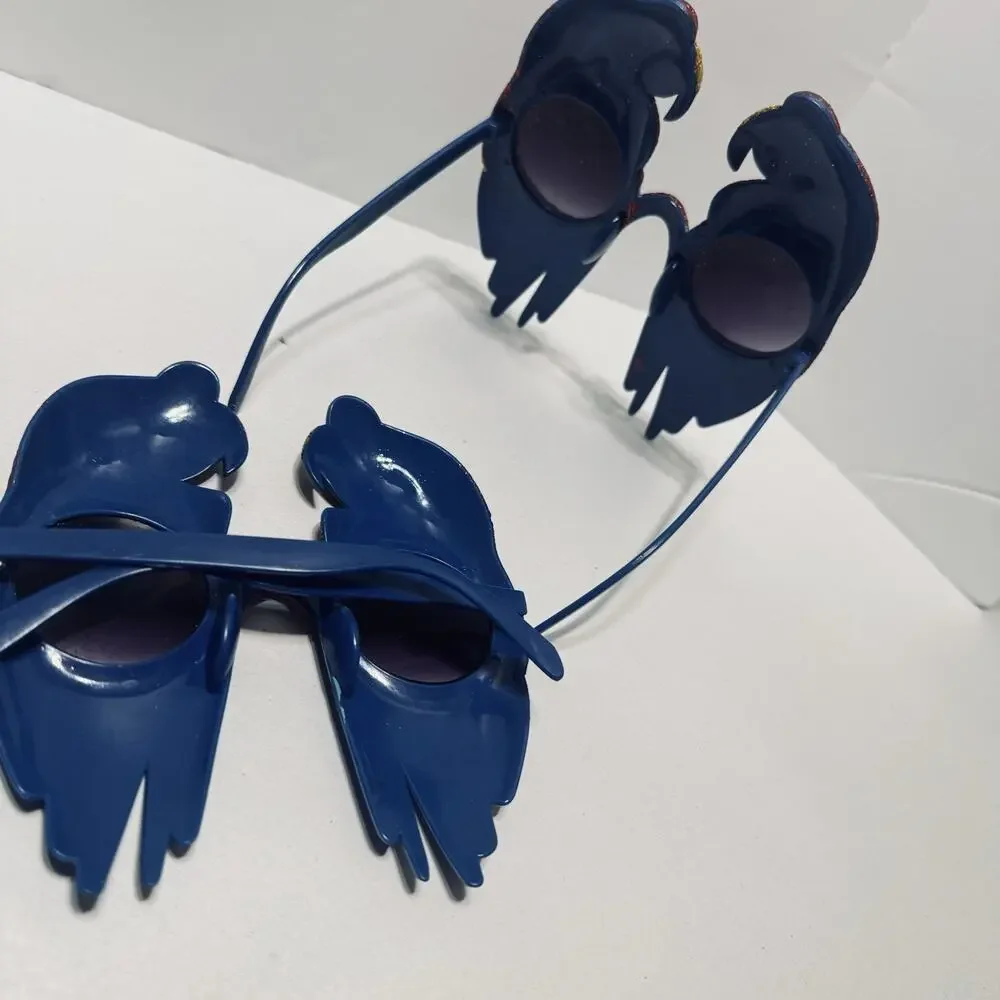 2 Pair Parrot Shape Fancy Sunglasses Kids Children Cruise Caribbean Funny
